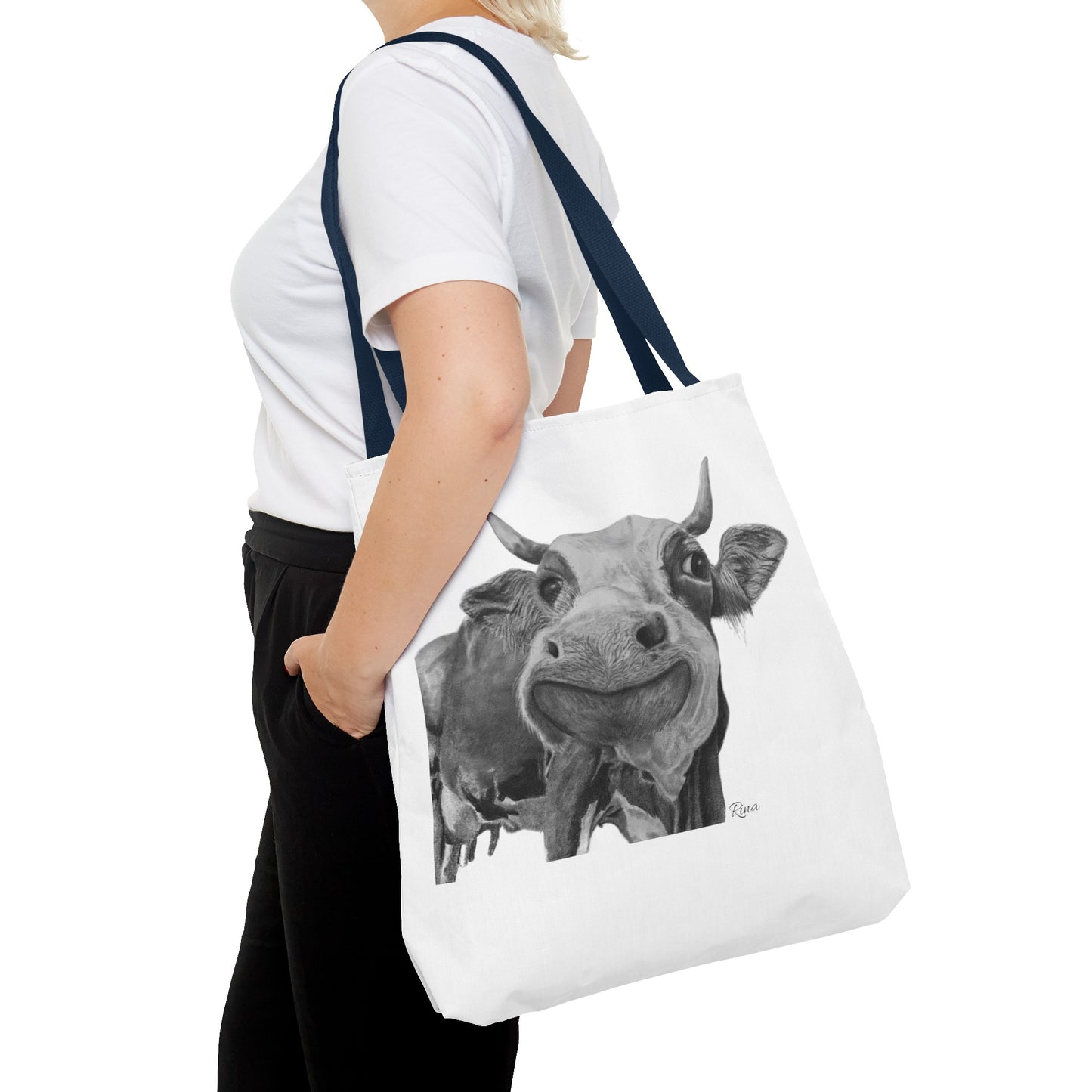 Happy Cow Tote Bag, Beach Bag, Pool Bag, Book Bag
