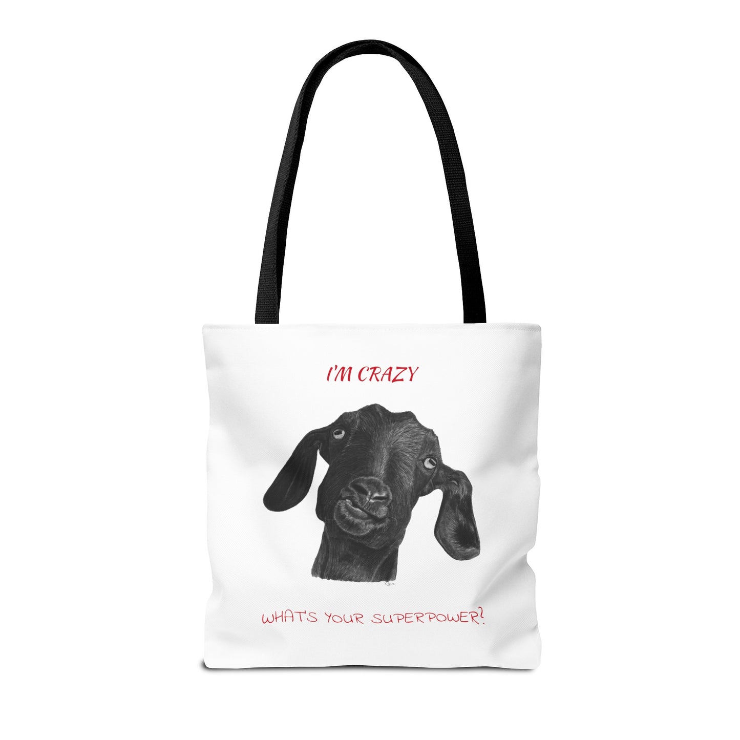 ImCrazy Whats Your Superpower Goofy Goat Tote Bag  Beach Bag Pool Bag Book Bag