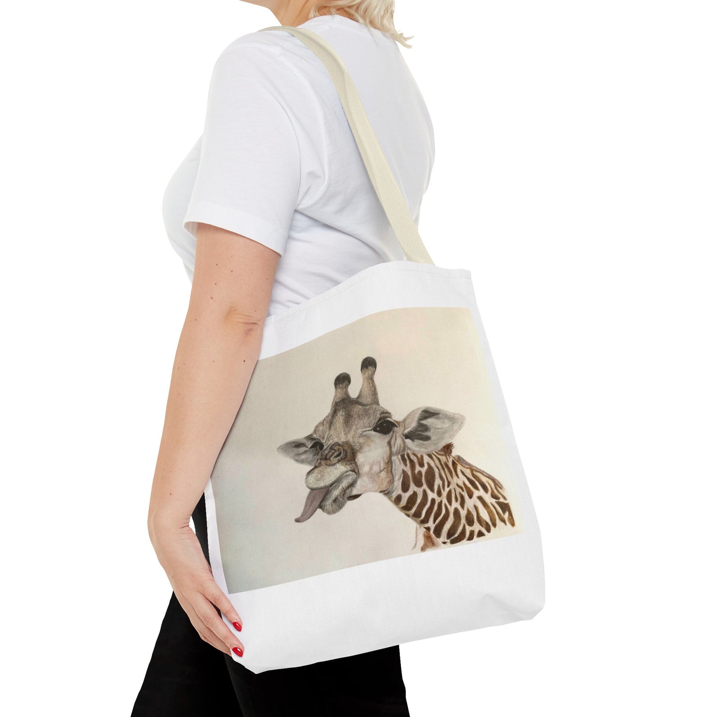 Goofy Giraffe Tote Bag, Beach Bag, Pool bag Book Bag