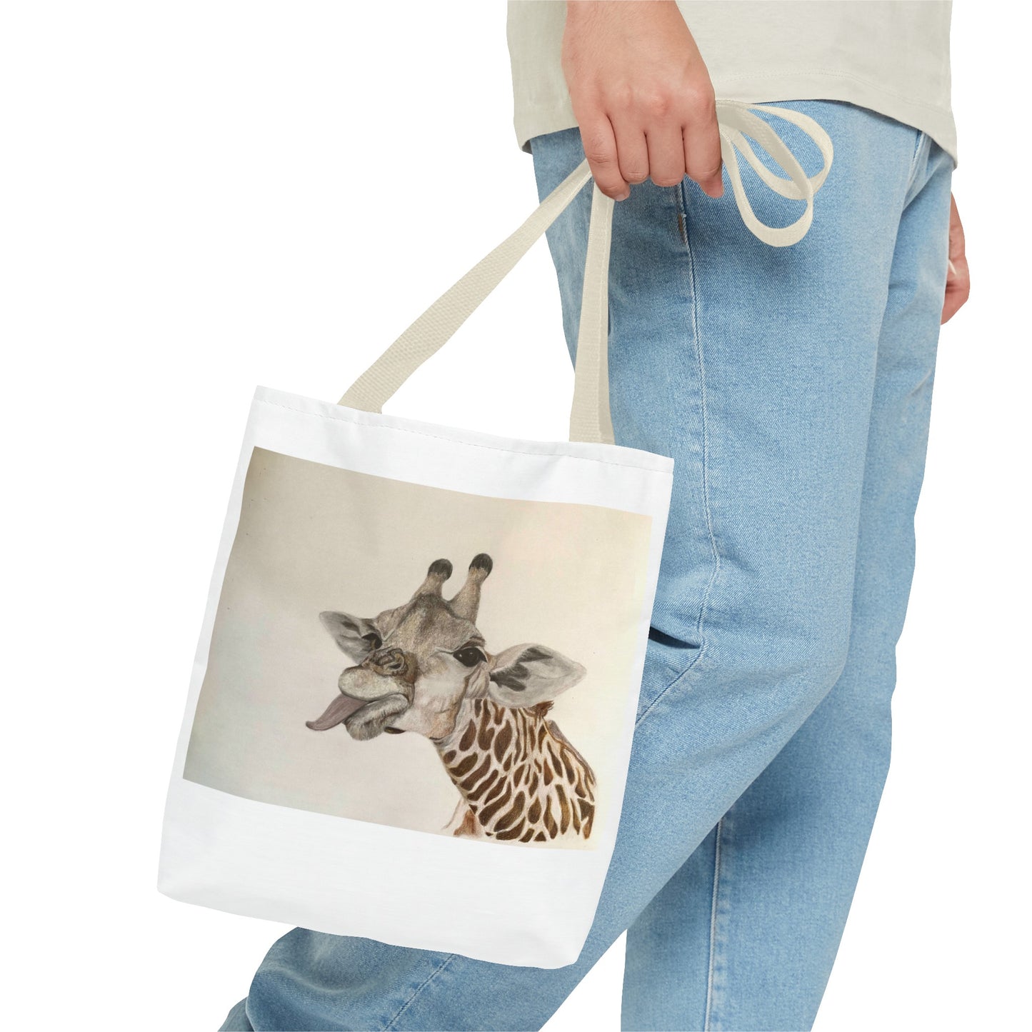 Goofy Giraffe Tote Bag, Beach Bag, Pool bag Book Bag