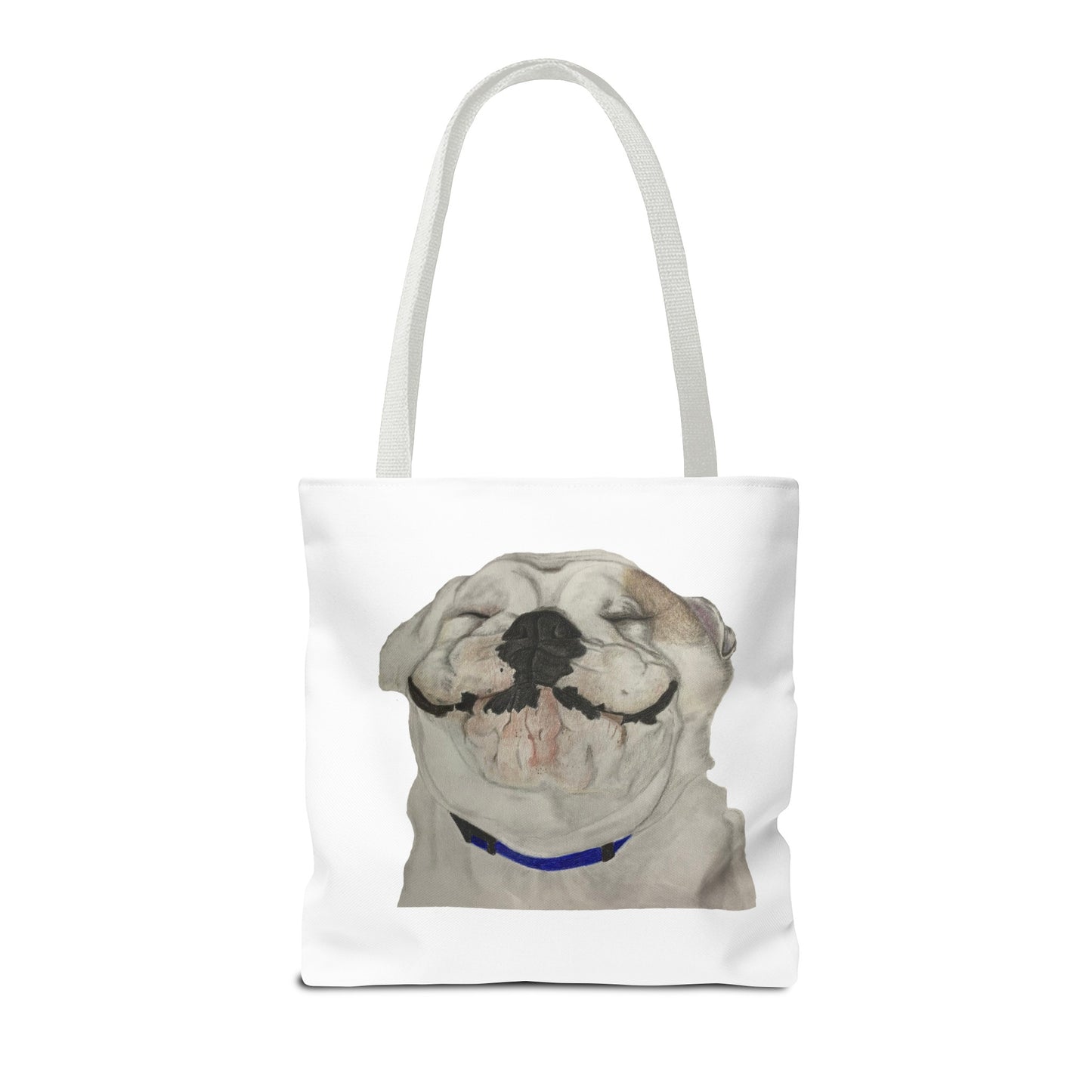 Happy Bulldog Tote Bag, Beach Bag, Pool Bag, Book Bag