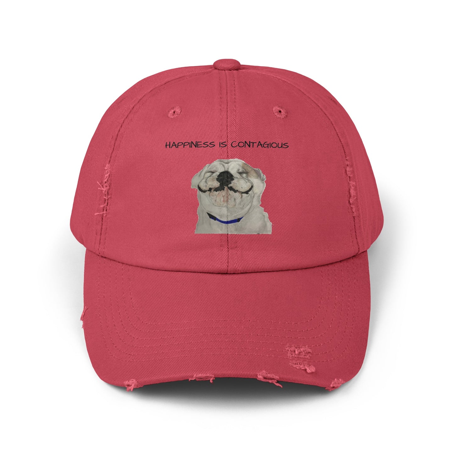 Happiness is Contagious Happy Bulldog Cap