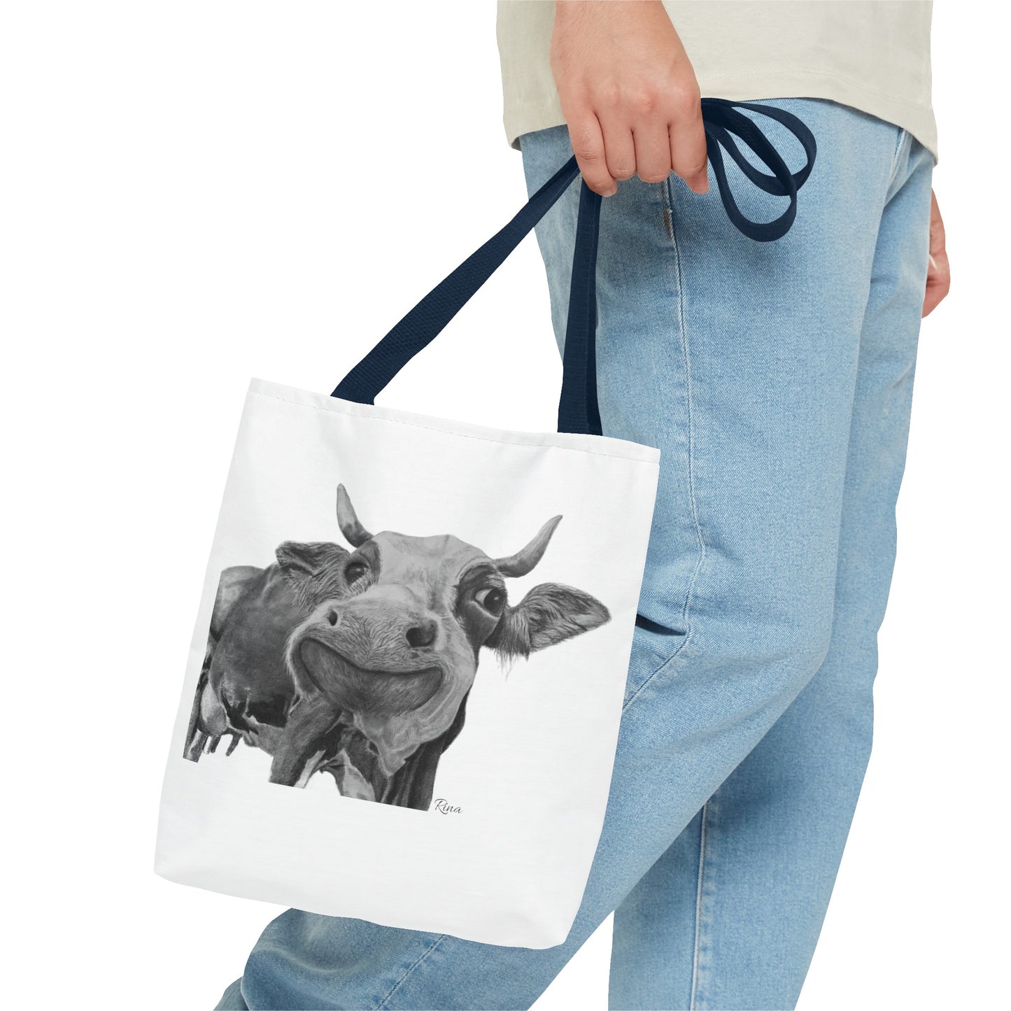 Happy Cow Tote Bag, Beach Bag, Pool Bag, Book Bag