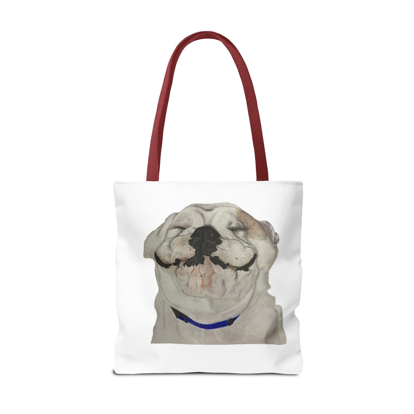 Happy Bulldog Tote Bag, Beach Bag, Pool Bag, Book Bag