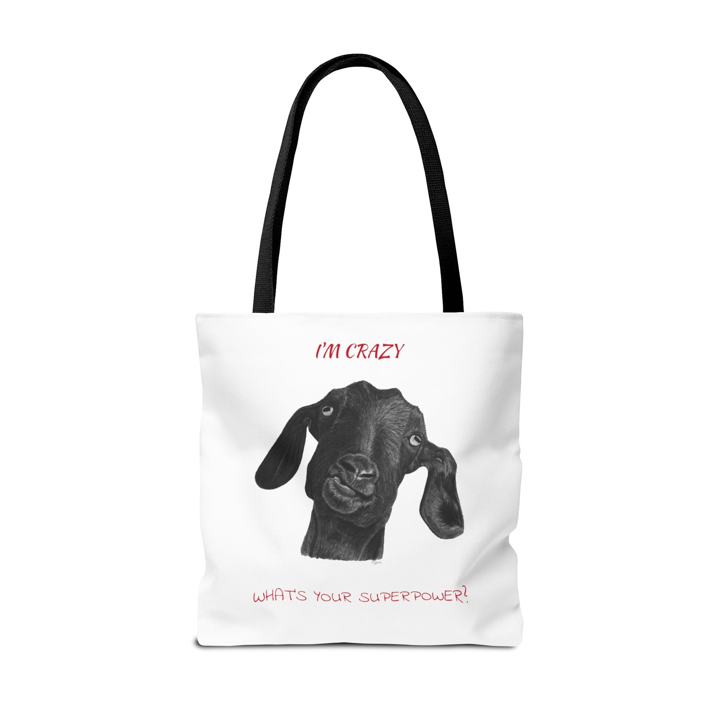 ImCrazy Whats Your Superpower Goofy Goat Tote Bag  Beach Bag Pool Bag Book Bag