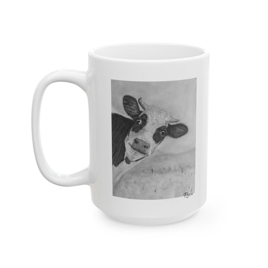 Peek A Boo Cow Coffee Mug 11oz, 15oz