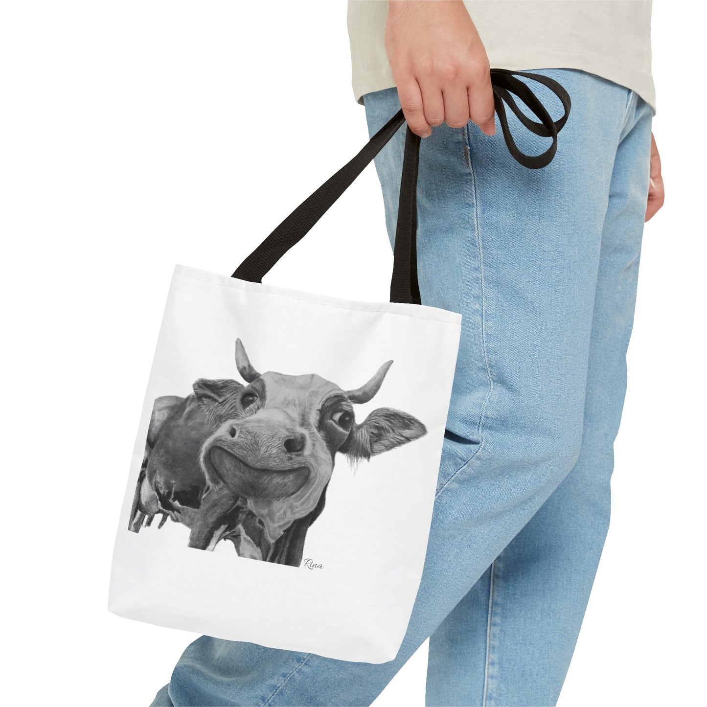 Happy Cow Tote Bag, Beach Bag, Pool Bag, Book Bag
