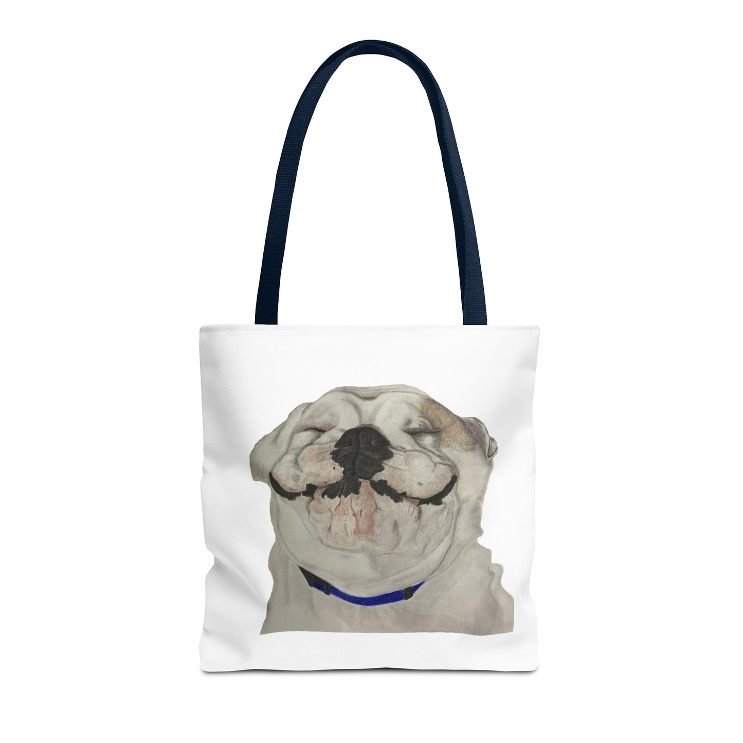 Happy Bulldog Tote Bag, Beach Bag, Pool Bag, Book Bag