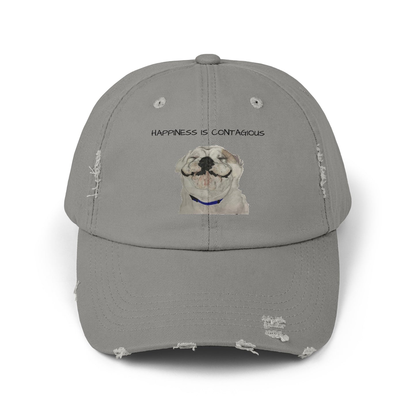 Happiness is Contagious Happy Bulldog Cap