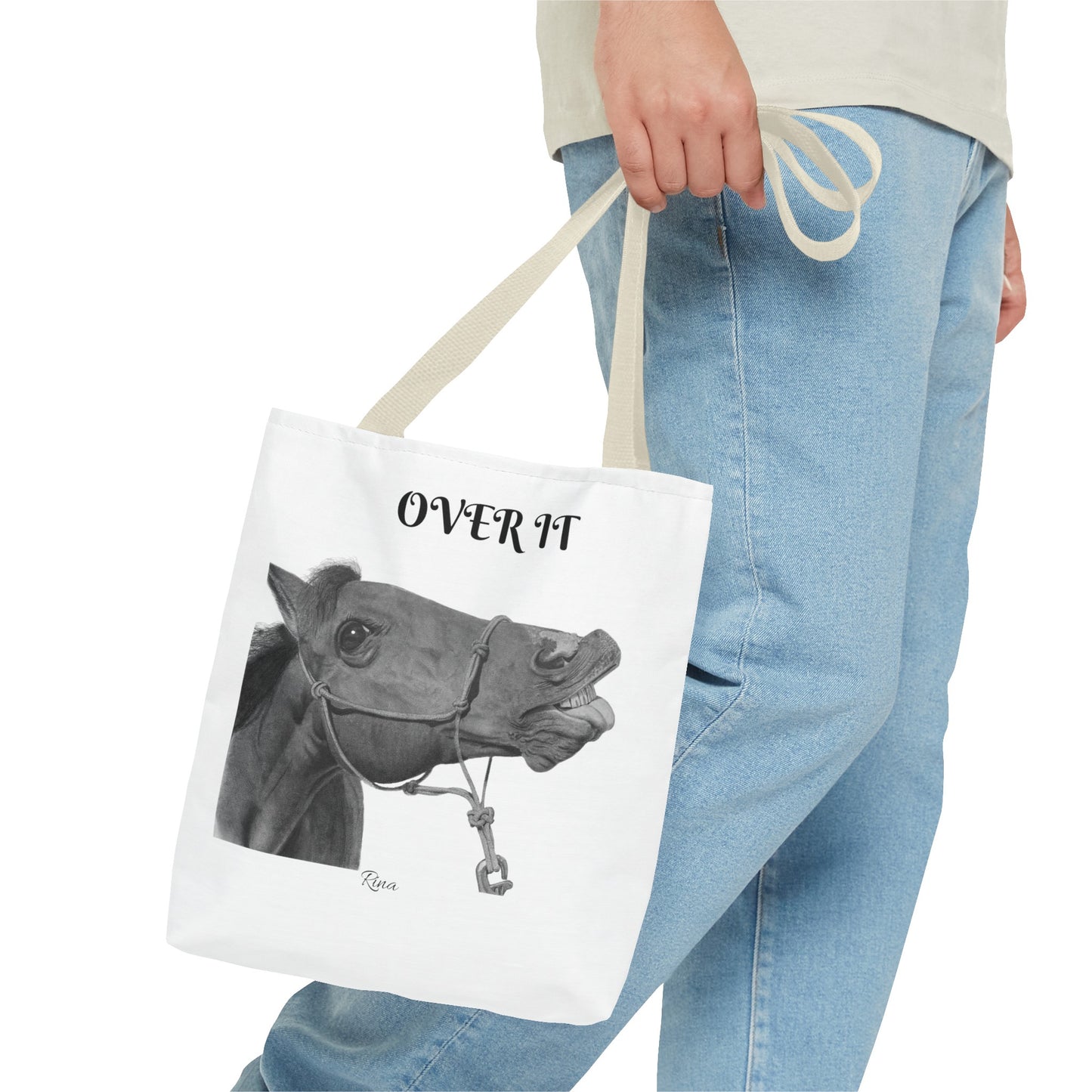 Over It Horse Tote Bag, Beach Bag, Pool Bag, Book Bag