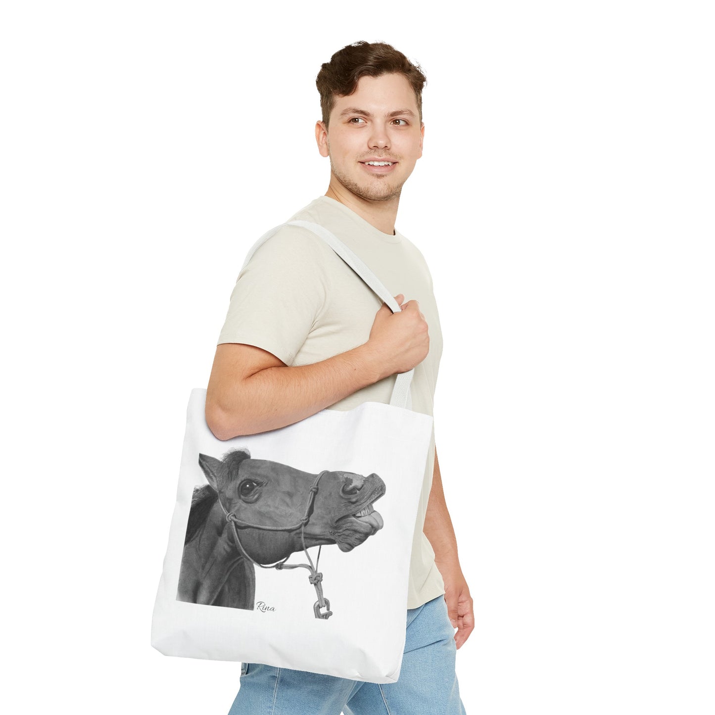 Funny Horse Tote bag, Beach Bag, Pool Bag, Book Bag