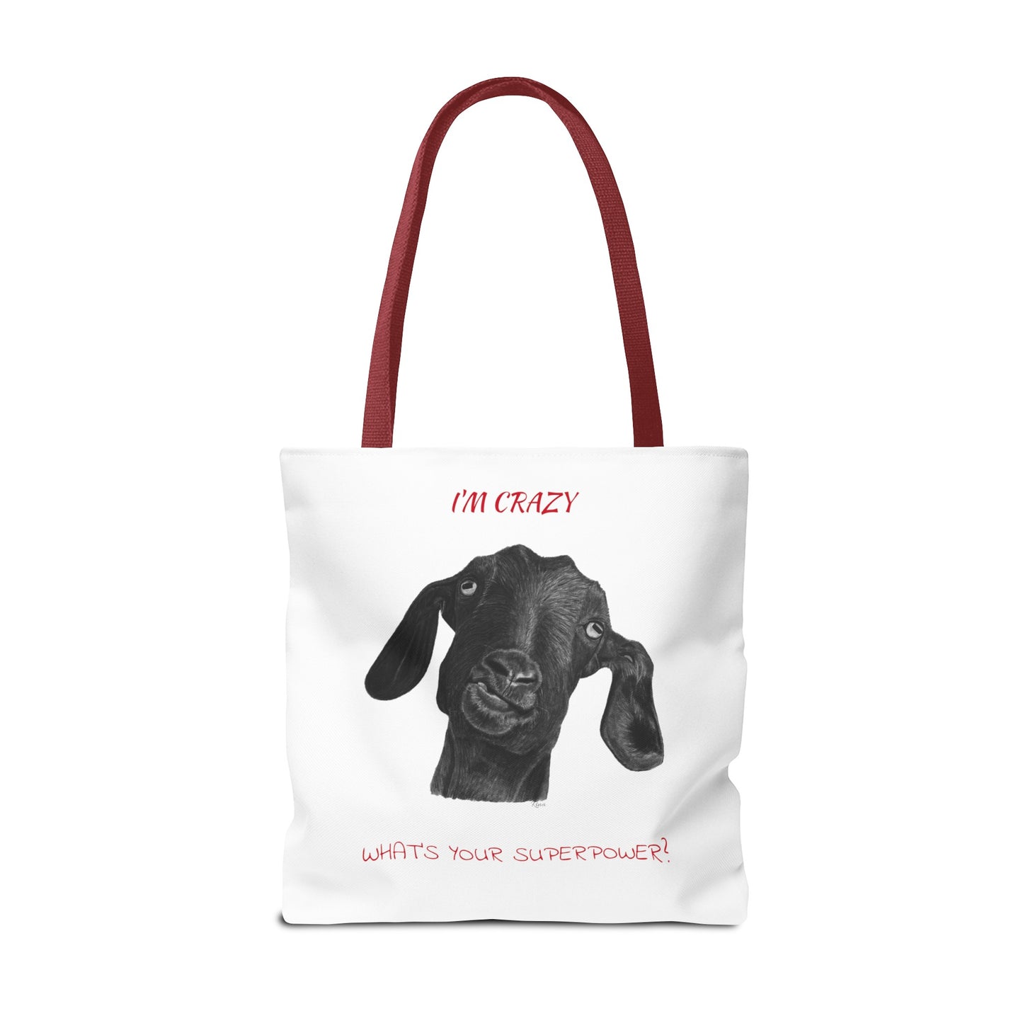 ImCrazy Whats Your Superpower Goofy Goat Tote Bag  Beach Bag Pool Bag Book Bag