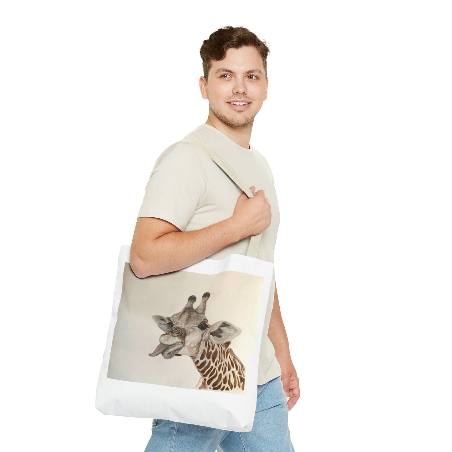 Goofy Giraffe Tote Bag, Beach Bag, Pool bag Book Bag