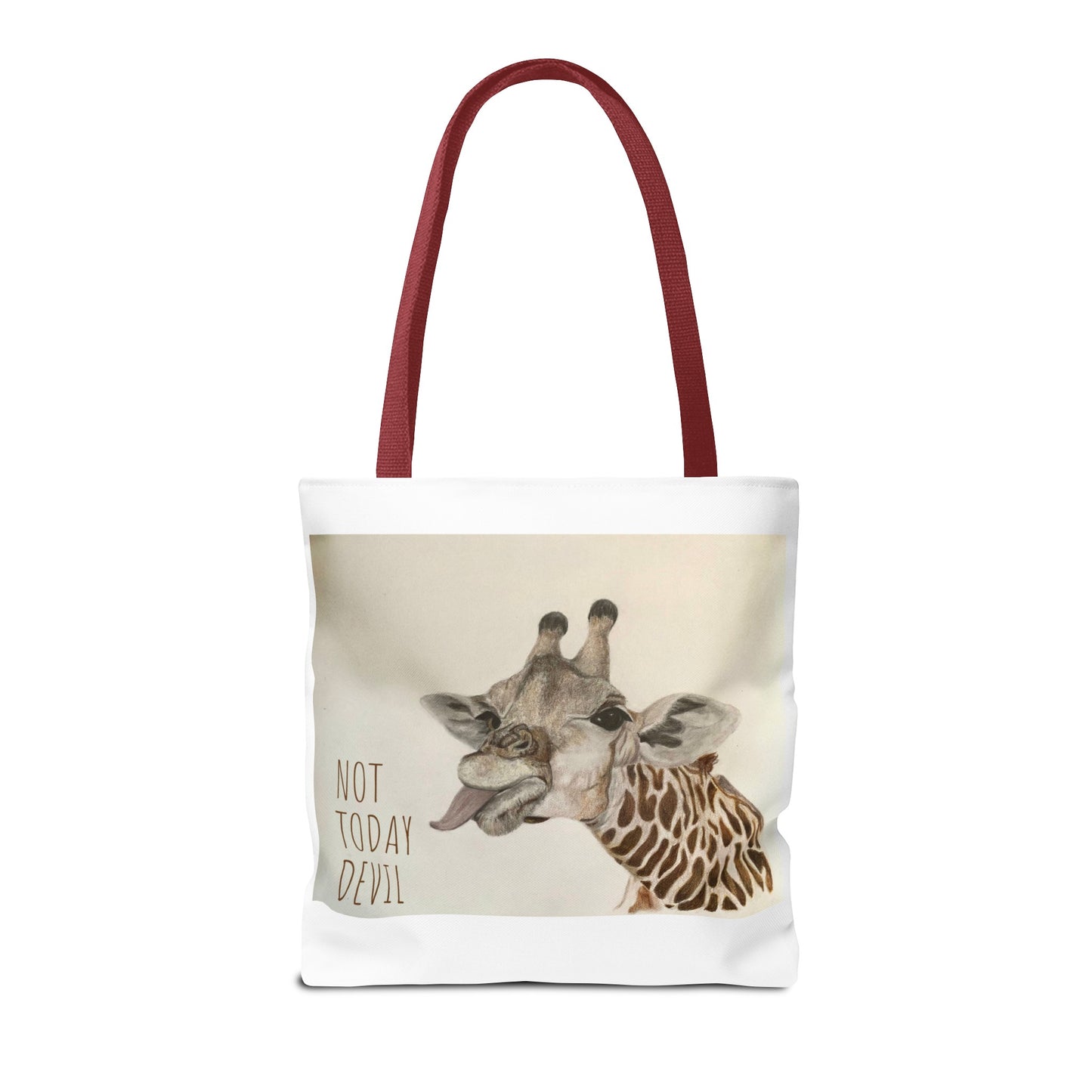 Not Today Devil Giraffe Tote Bag Funny Giraffe Tote Christian Tote Beach Bag Book Bag