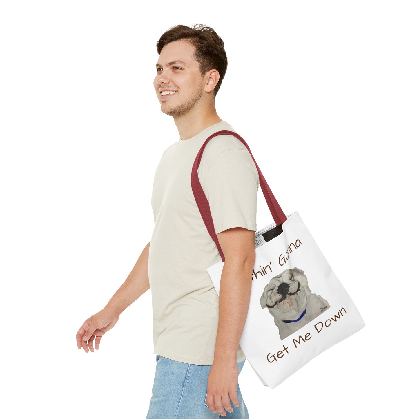 Nothing gonna Get Me Down Happy Bulldog Tote Bag