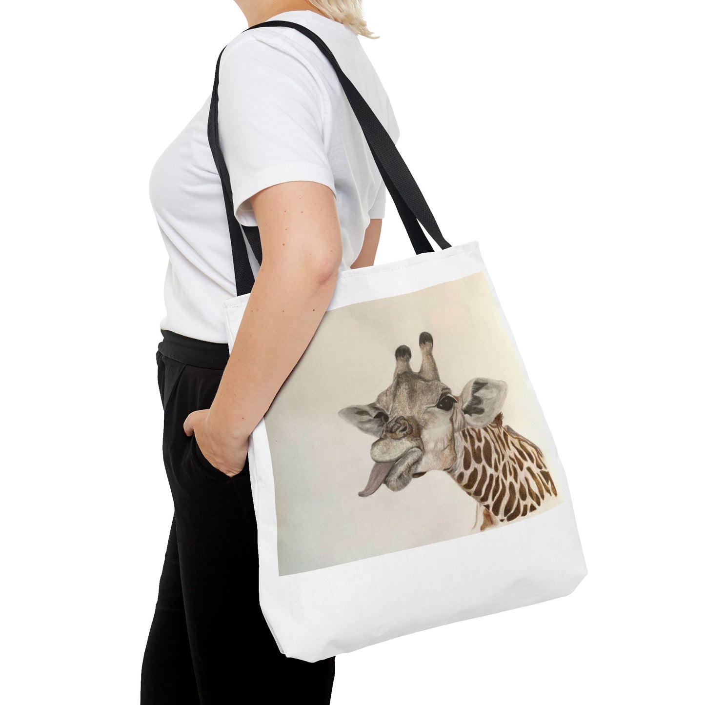 Goofy Giraffe Tote Bag, Beach Bag, Pool bag Book Bag