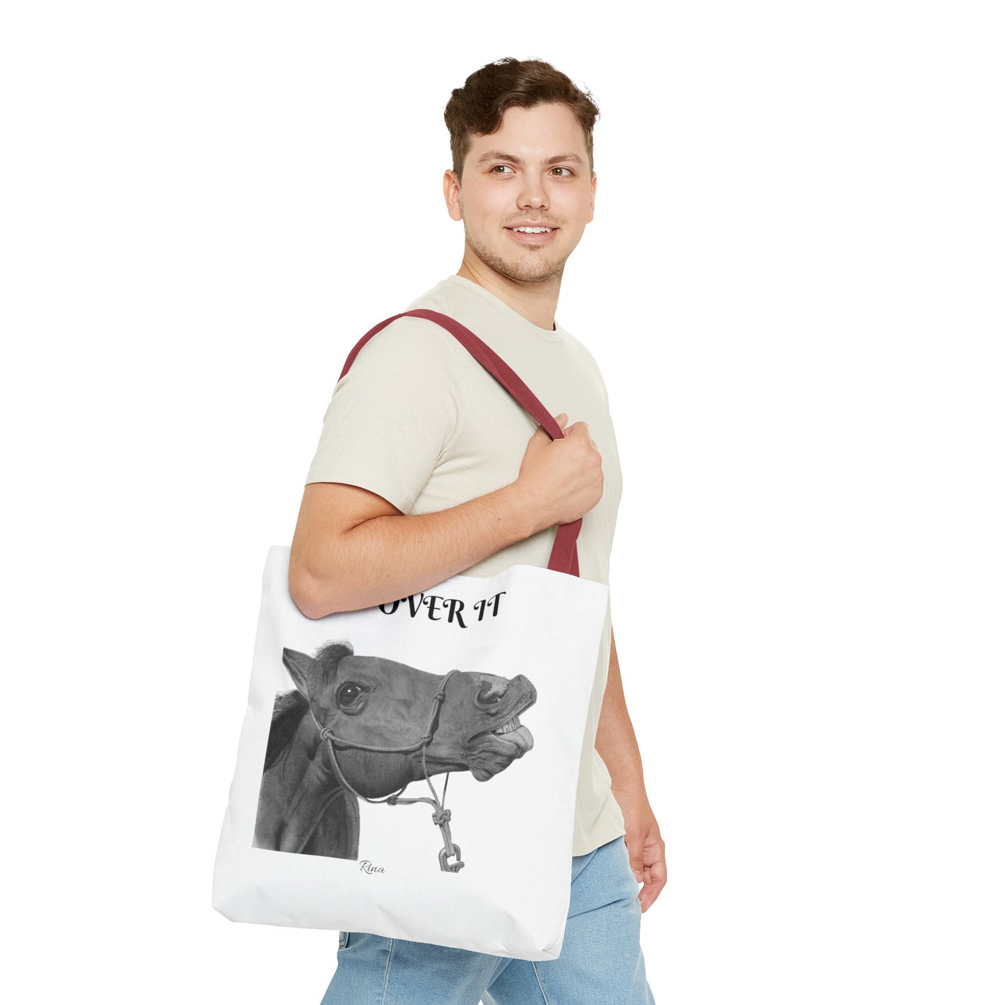 Over It Horse Tote Bag, Beach Bag, Pool Bag, Book Bag