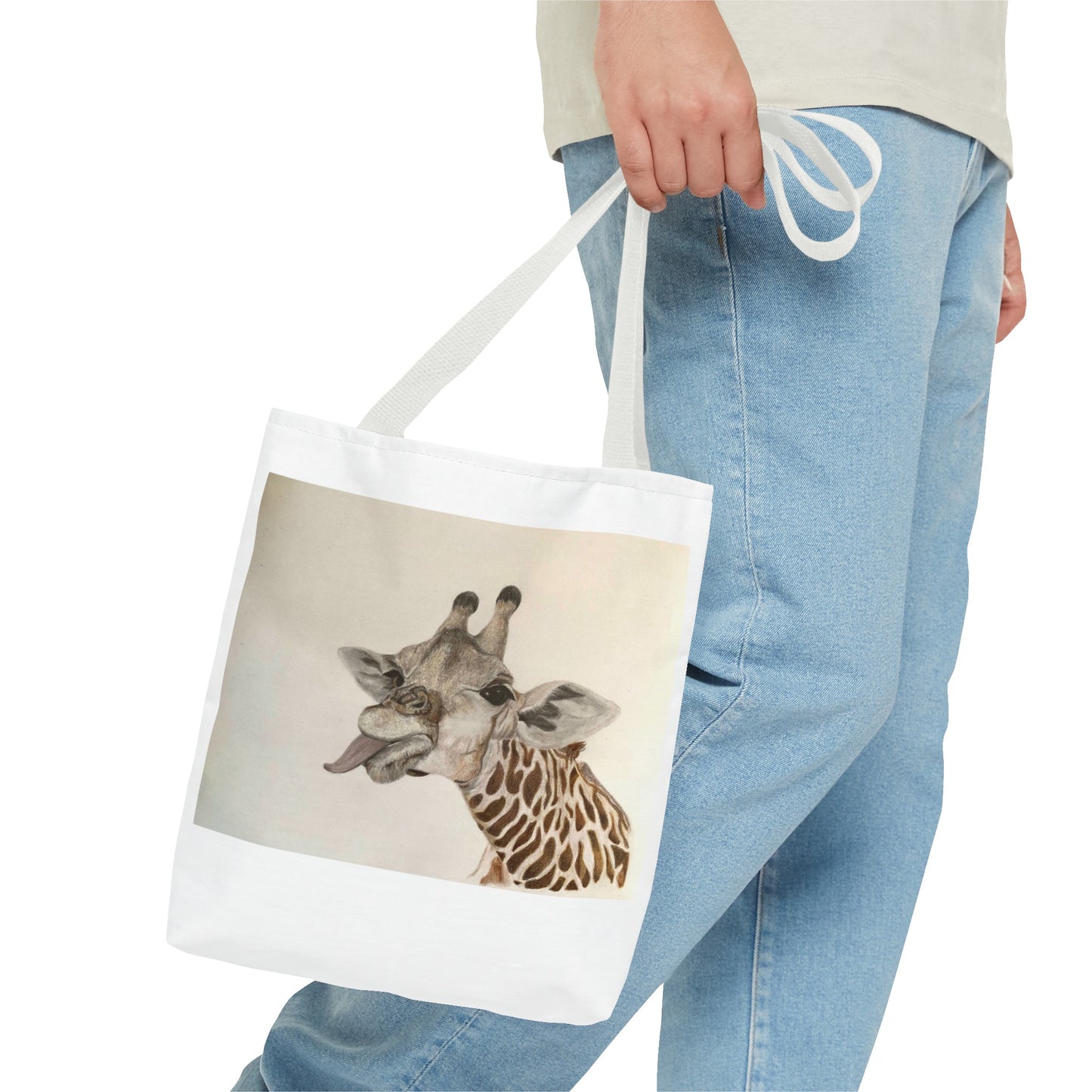 Goofy Giraffe Tote Bag, Beach Bag, Pool bag Book Bag