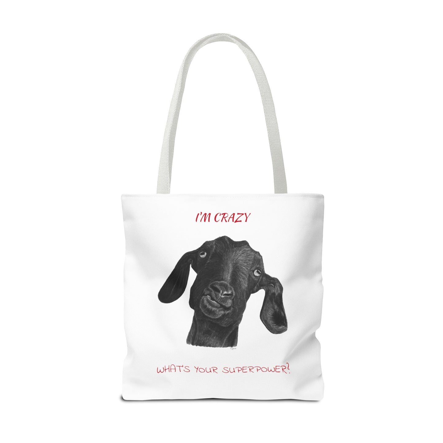 ImCrazy Whats Your Superpower Goofy Goat Tote Bag  Beach Bag Pool Bag Book Bag