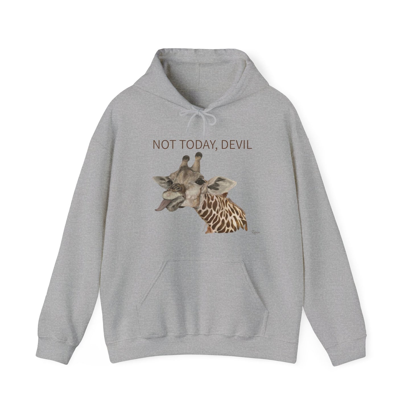 Not Today, Devil Funny Giraffe Hoodie, Cute Giraffe Hoodie, Giraffe Hoodie