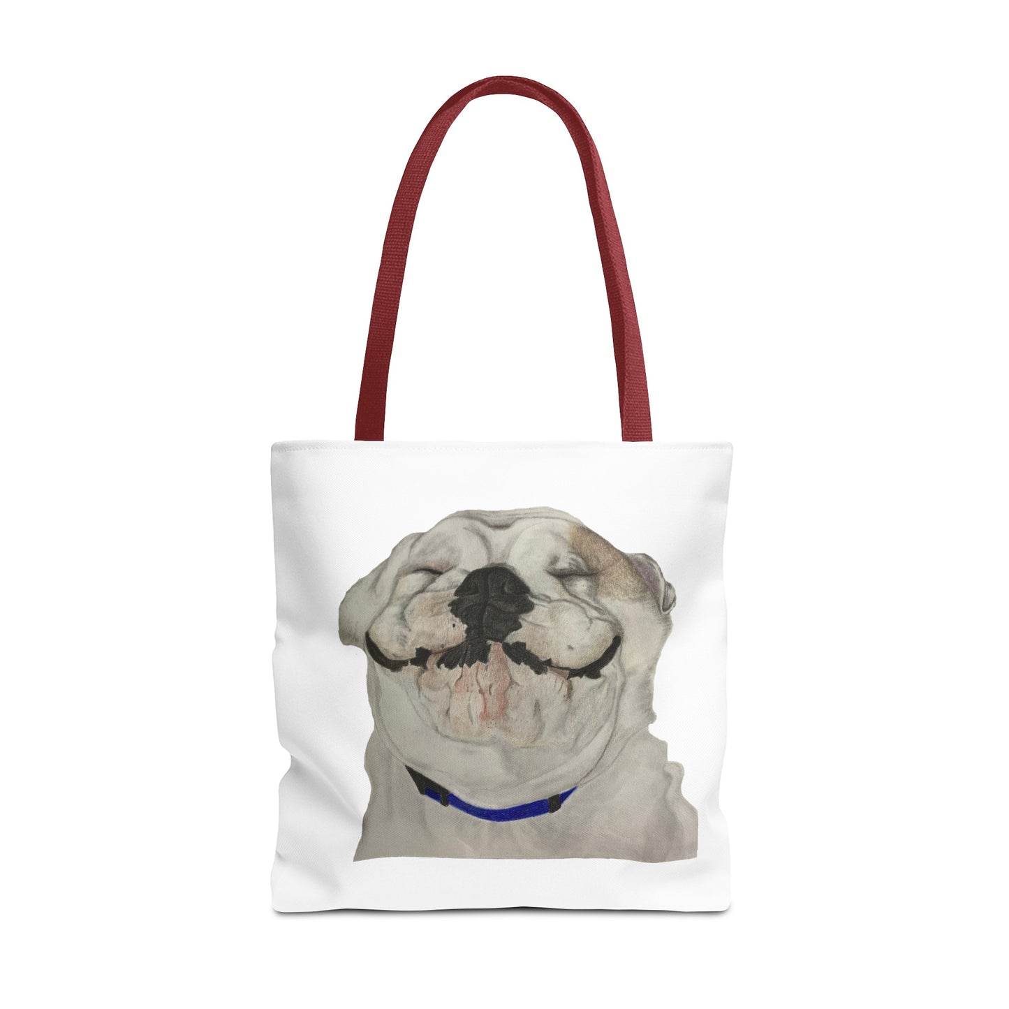 Happy Bulldog Tote Bag, Beach Bag, Pool Bag, Book Bag