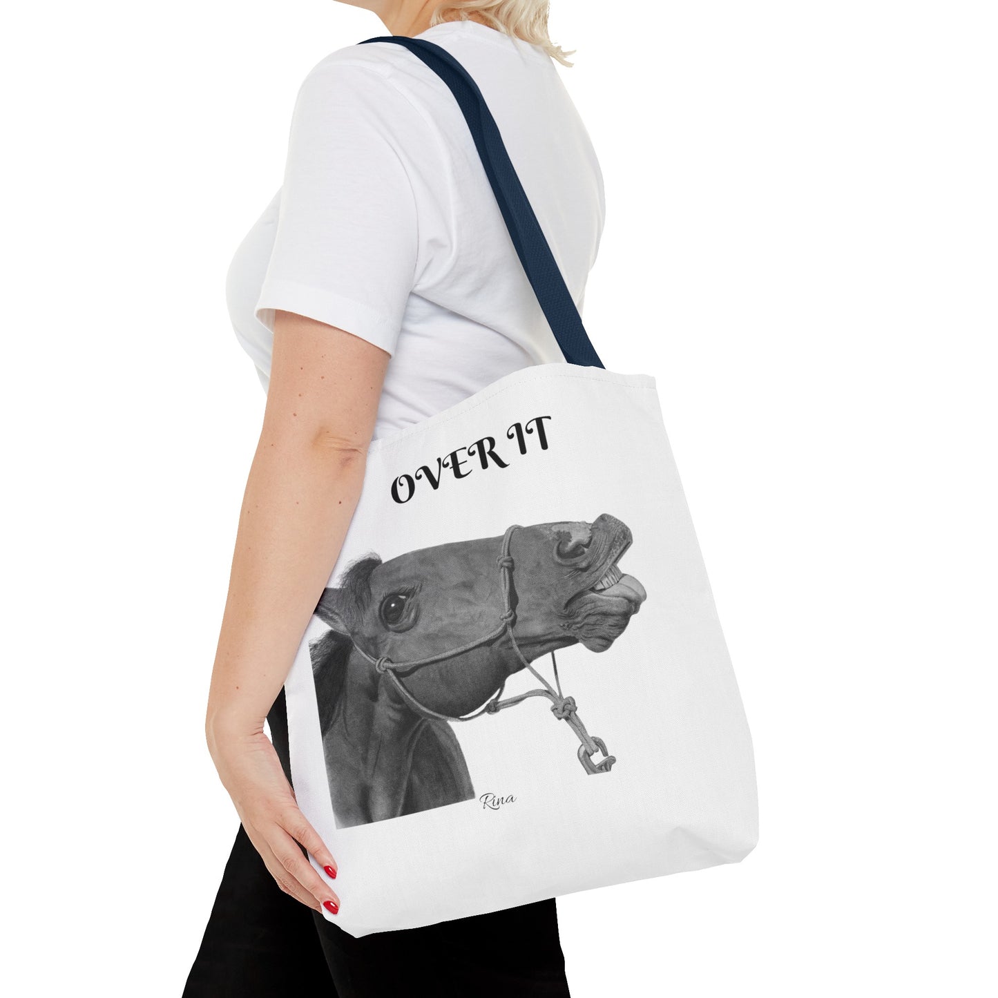 Over It Horse Tote Bag, Beach Bag, Pool Bag, Book Bag