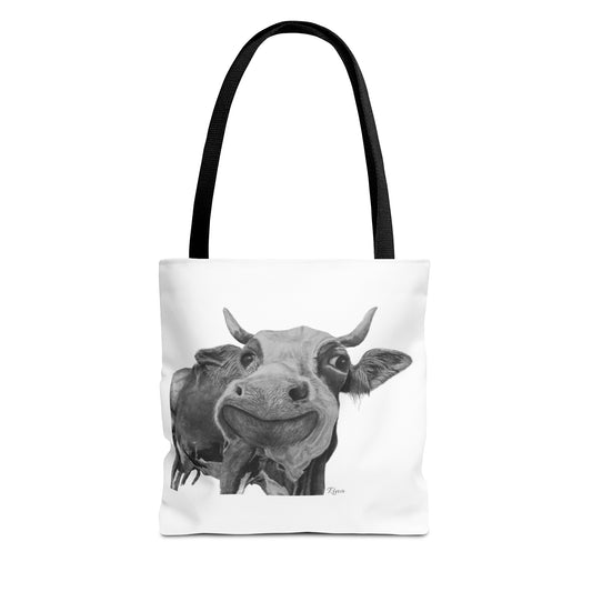 Happy Cow Tote Bag, Beach Bag, Pool Bag, Book Bag