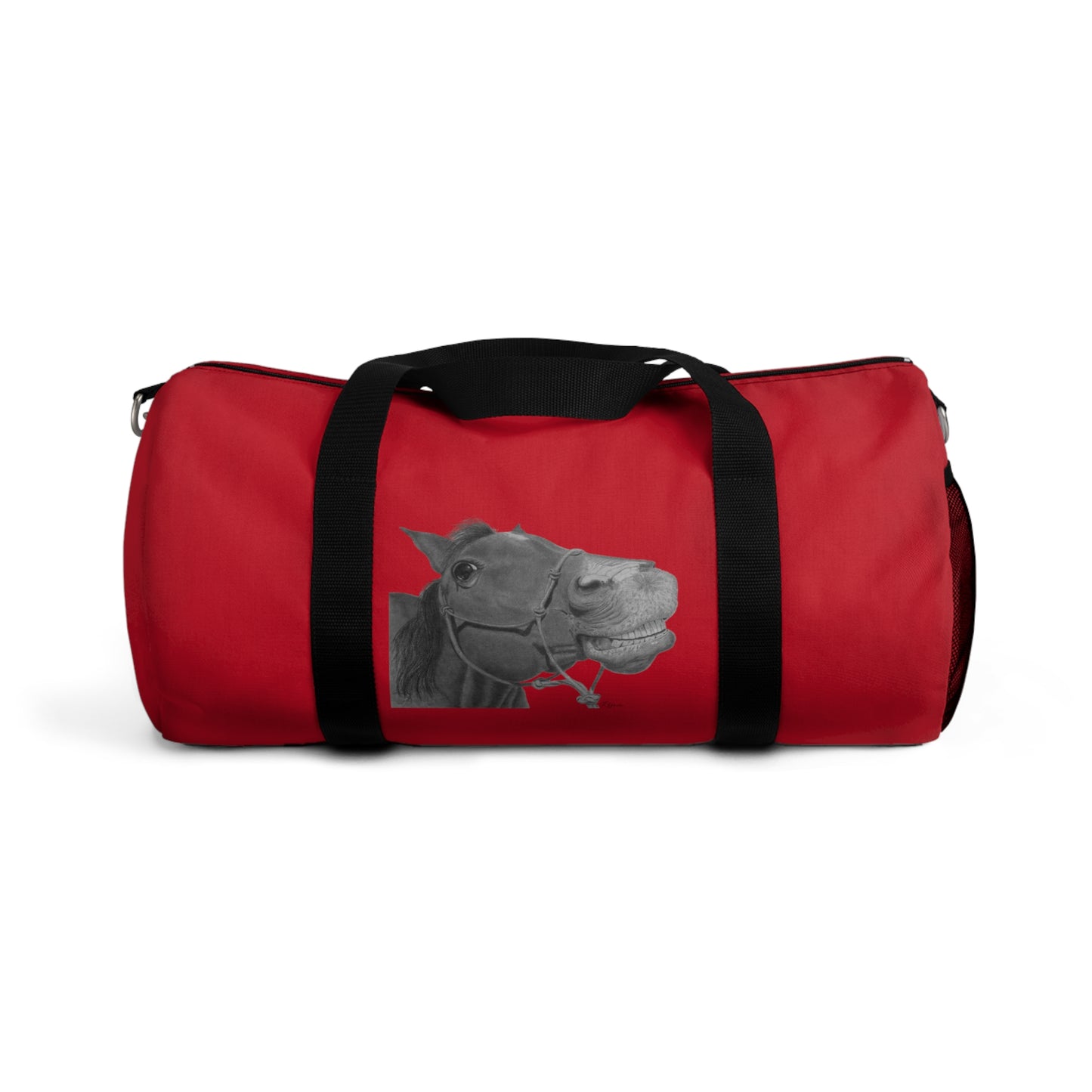 Horse Girl Smiling Horse Duffel Bag, Small and Large