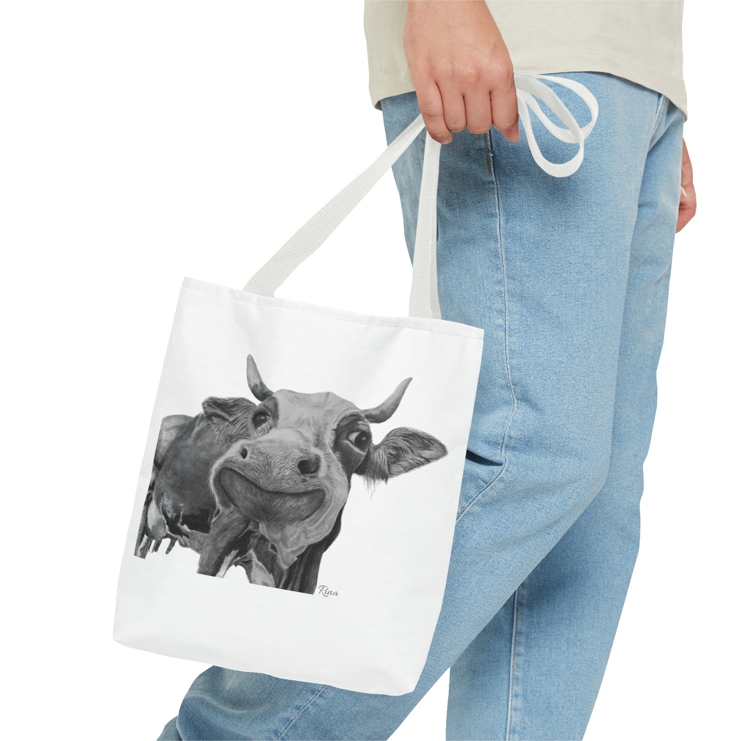 Happy Cow Tote Bag, Beach Bag, Pool Bag, Book Bag
