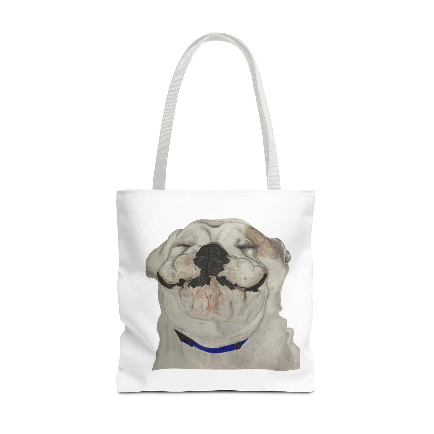 Happy Bulldog Tote Bag, Beach Bag, Pool Bag, Book Bag