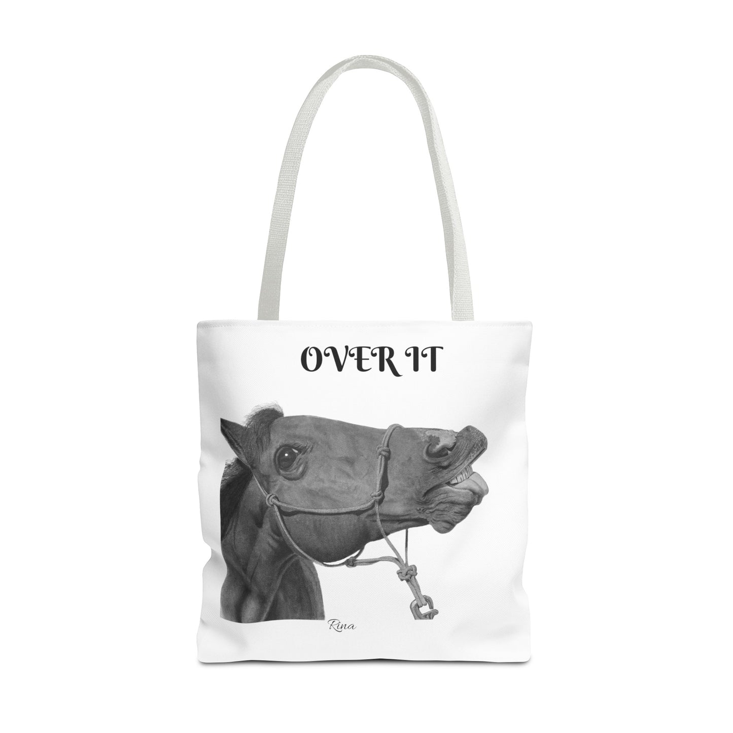 Over It Horse Tote Bag, Beach Bag, Pool Bag, Book Bag