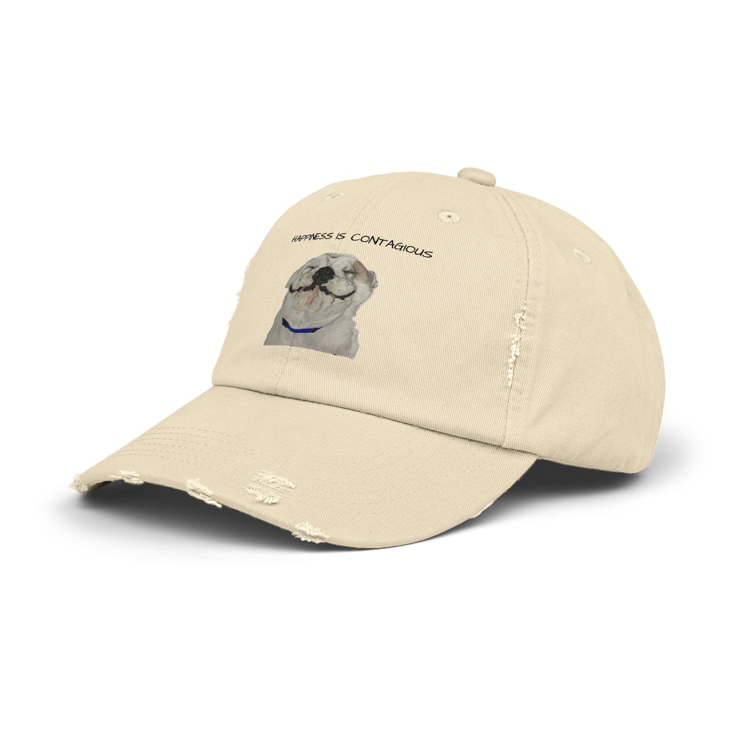 Happiness is Contagious Happy Bulldog Cap