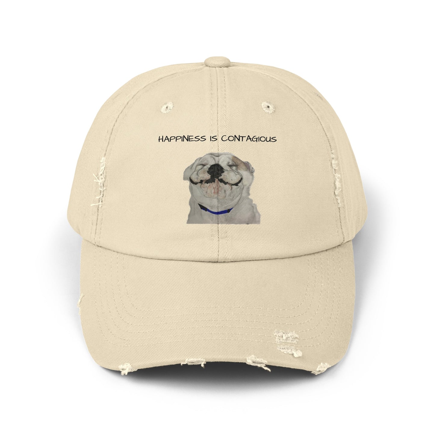 Happiness is Contagious Happy Bulldog Cap