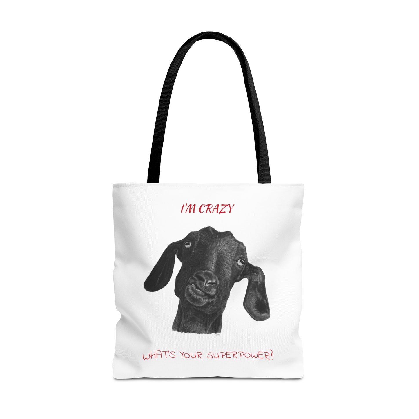 ImCrazy Whats Your Superpower Goofy Goat Tote Bag  Beach Bag Pool Bag Book Bag