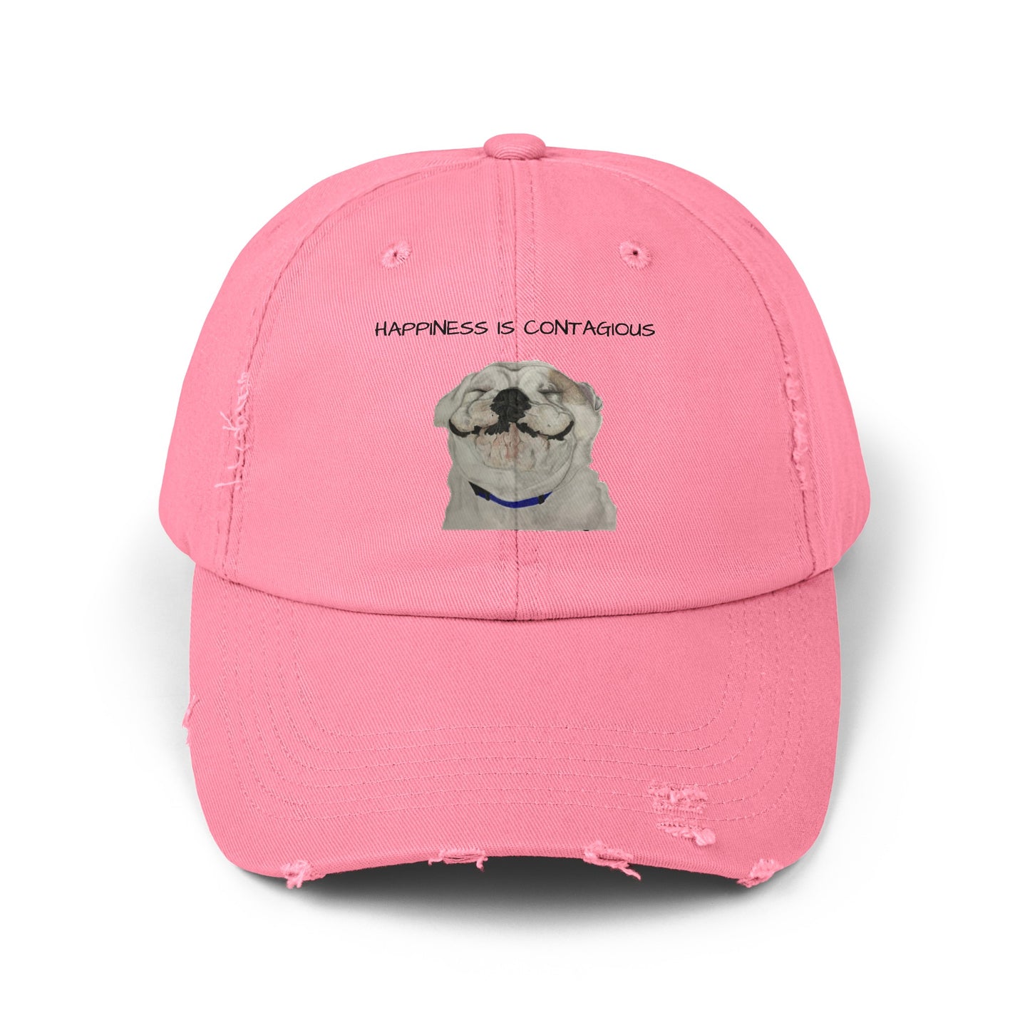 Happiness is Contagious Happy Bulldog Cap