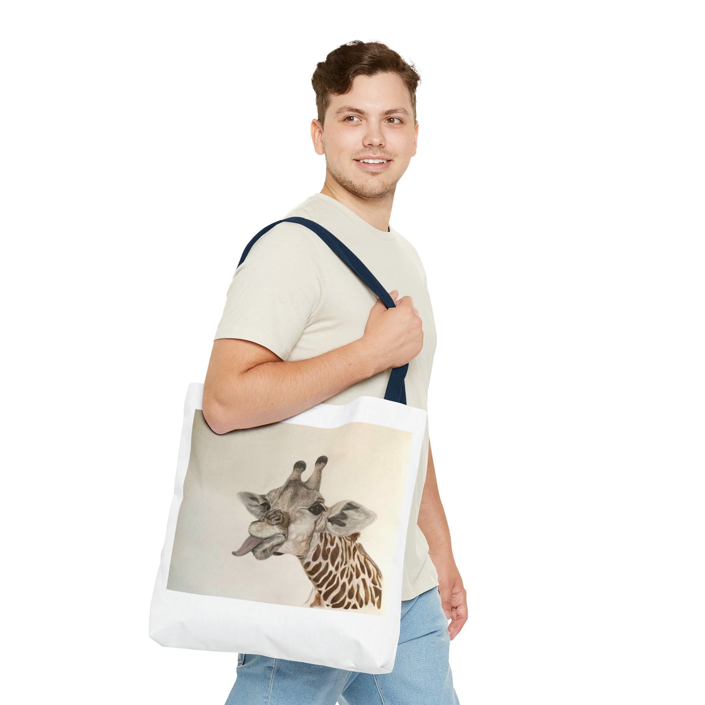 Goofy Giraffe Tote Bag, Beach Bag, Pool bag Book Bag