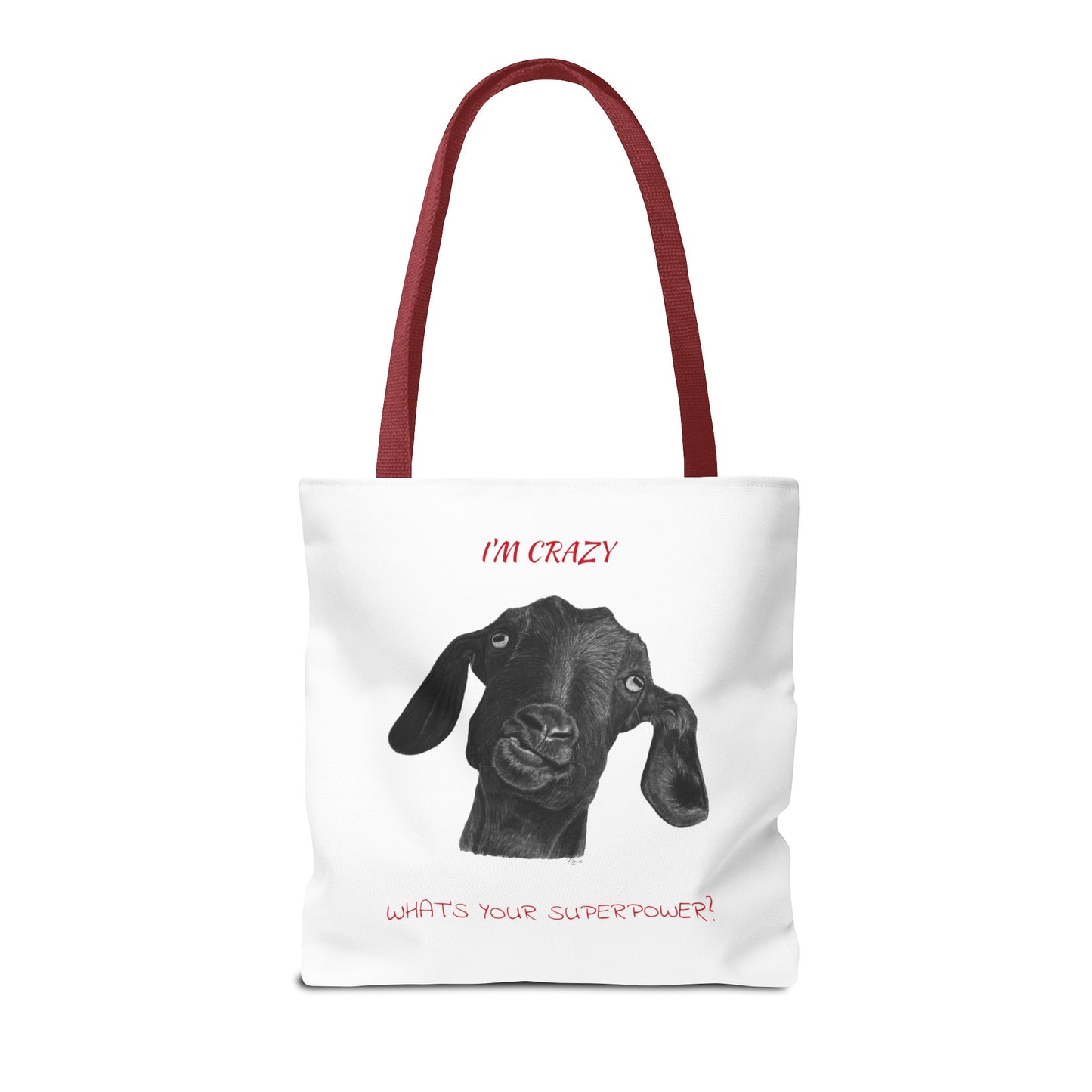 ImCrazy Whats Your Superpower Goofy Goat Tote Bag  Beach Bag Pool Bag Book Bag