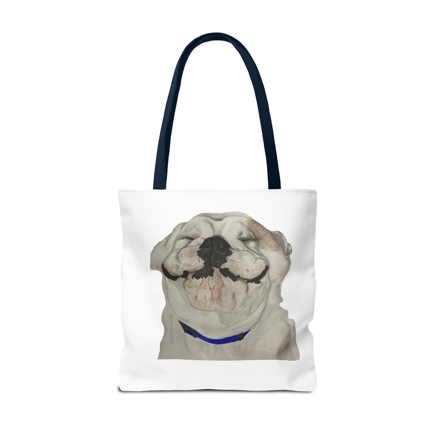 Happy Bulldog Tote Bag, Beach Bag, Pool Bag, Book Bag