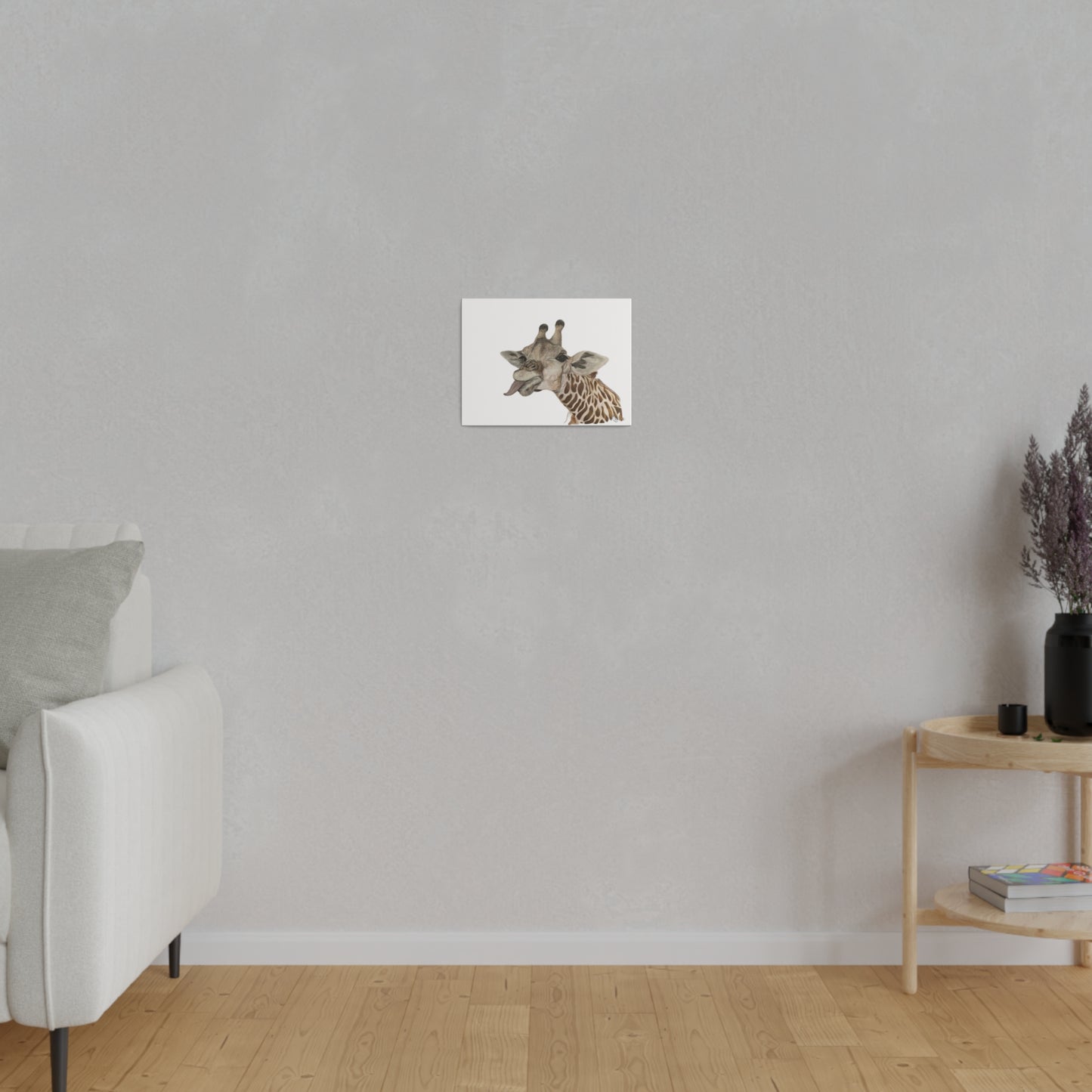 Quirky Giraffe stretched canvas art decor