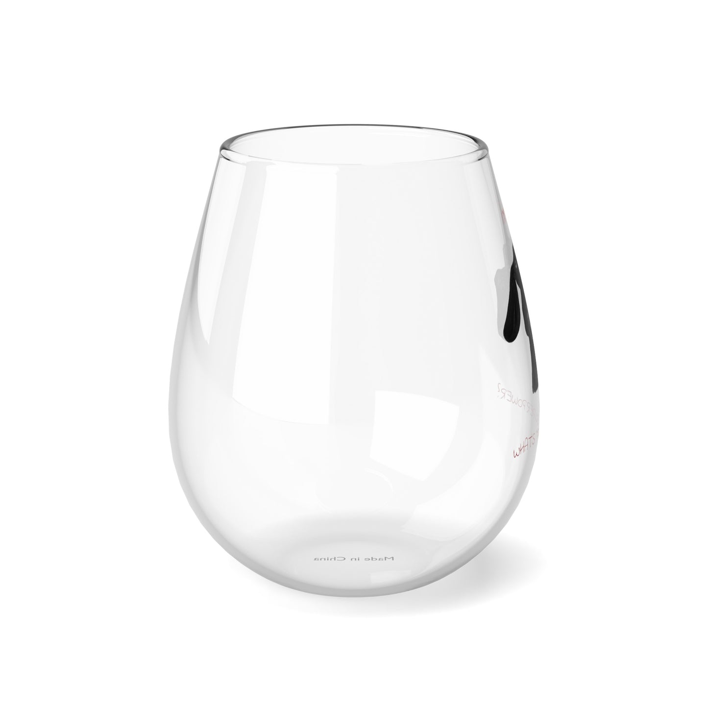 I'm Crazy What's Your Superpower Goofy Goat Stemless Wine Glass