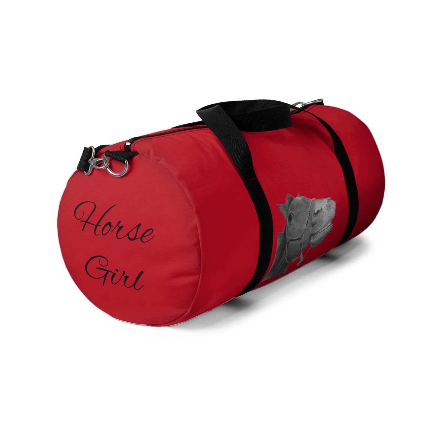 Horse Girl Smiling Horse Duffel Bag, Small and Large
