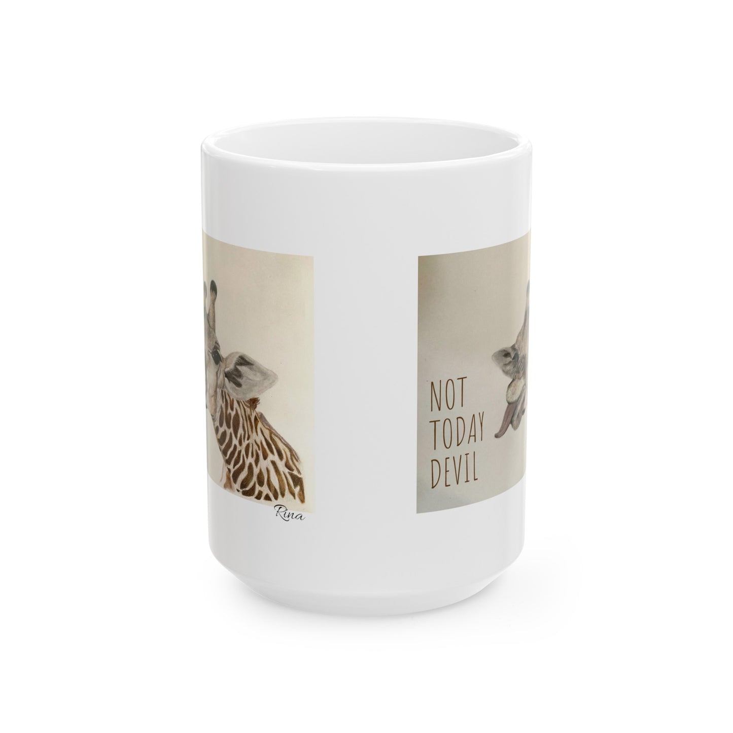 Not Today Devil Funny Giraffe Mug, Giraffe Mug, Giraffe Lover