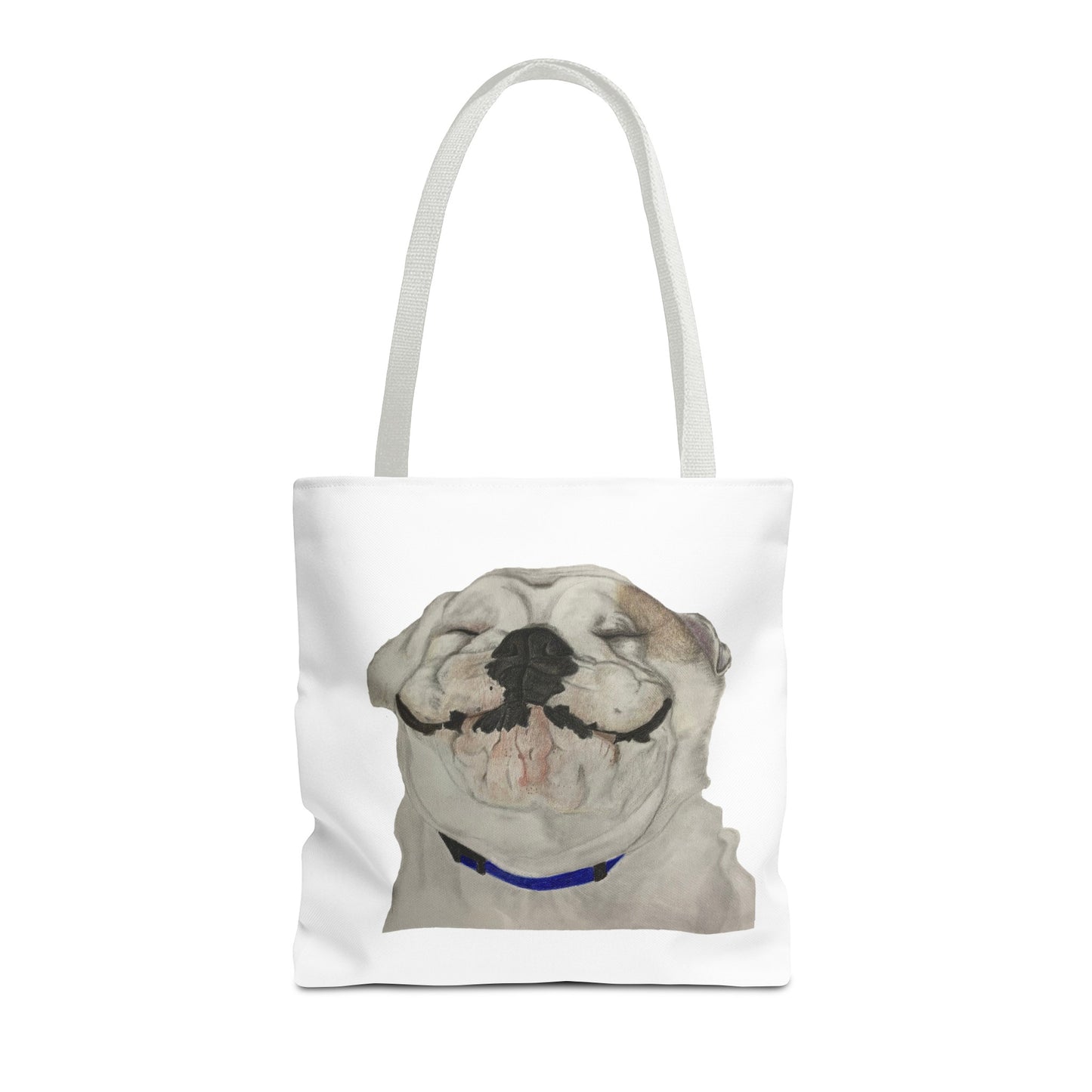 Happy Bulldog Tote Bag, Beach Bag, Pool Bag, Book Bag