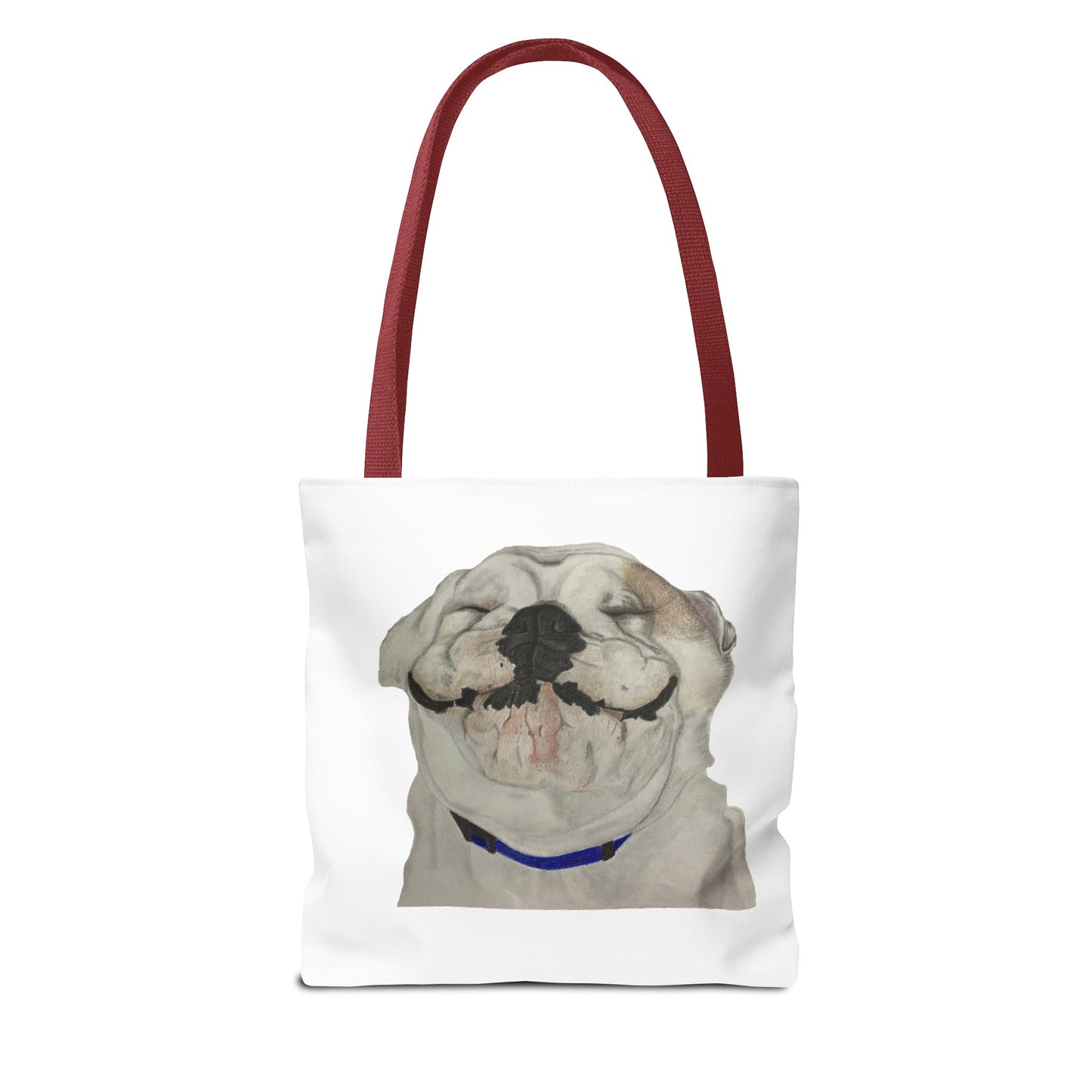 Happy Bulldog Tote Bag, Beach Bag, Pool Bag, Book Bag