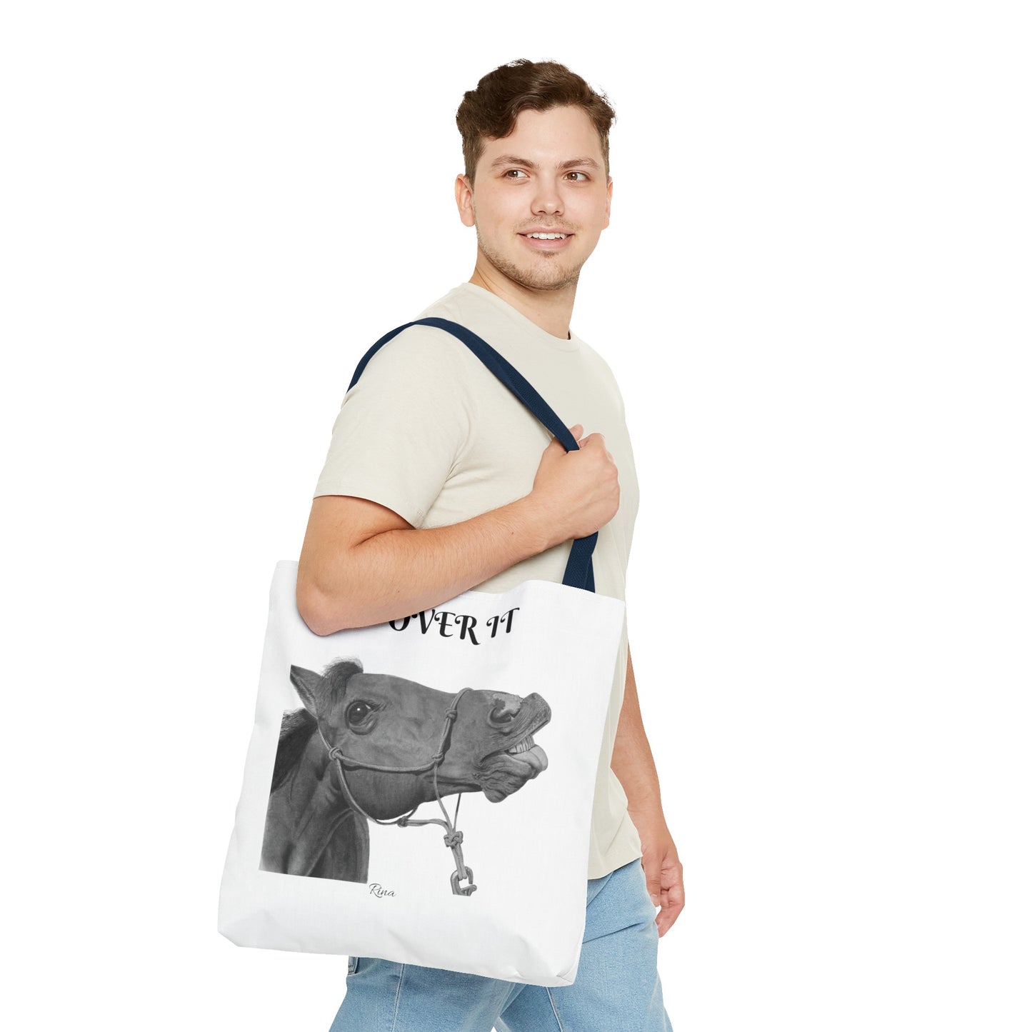 Over It Horse Tote Bag, Beach Bag, Pool Bag, Book Bag