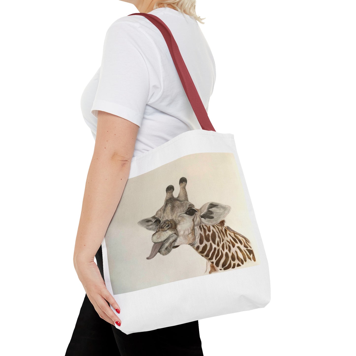 Goofy Giraffe Tote Bag, Beach Bag, Pool bag Book Bag