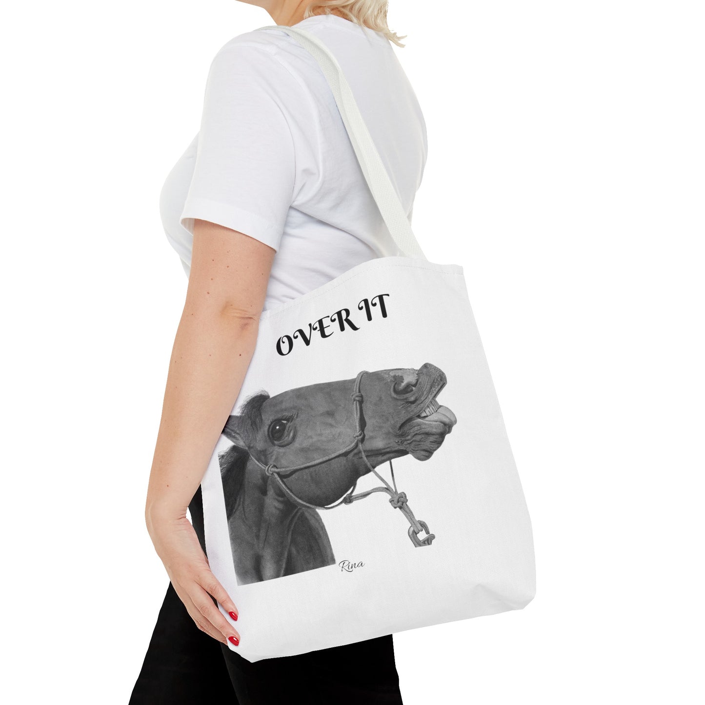 Over It Horse Tote Bag, Beach Bag, Pool Bag, Book Bag