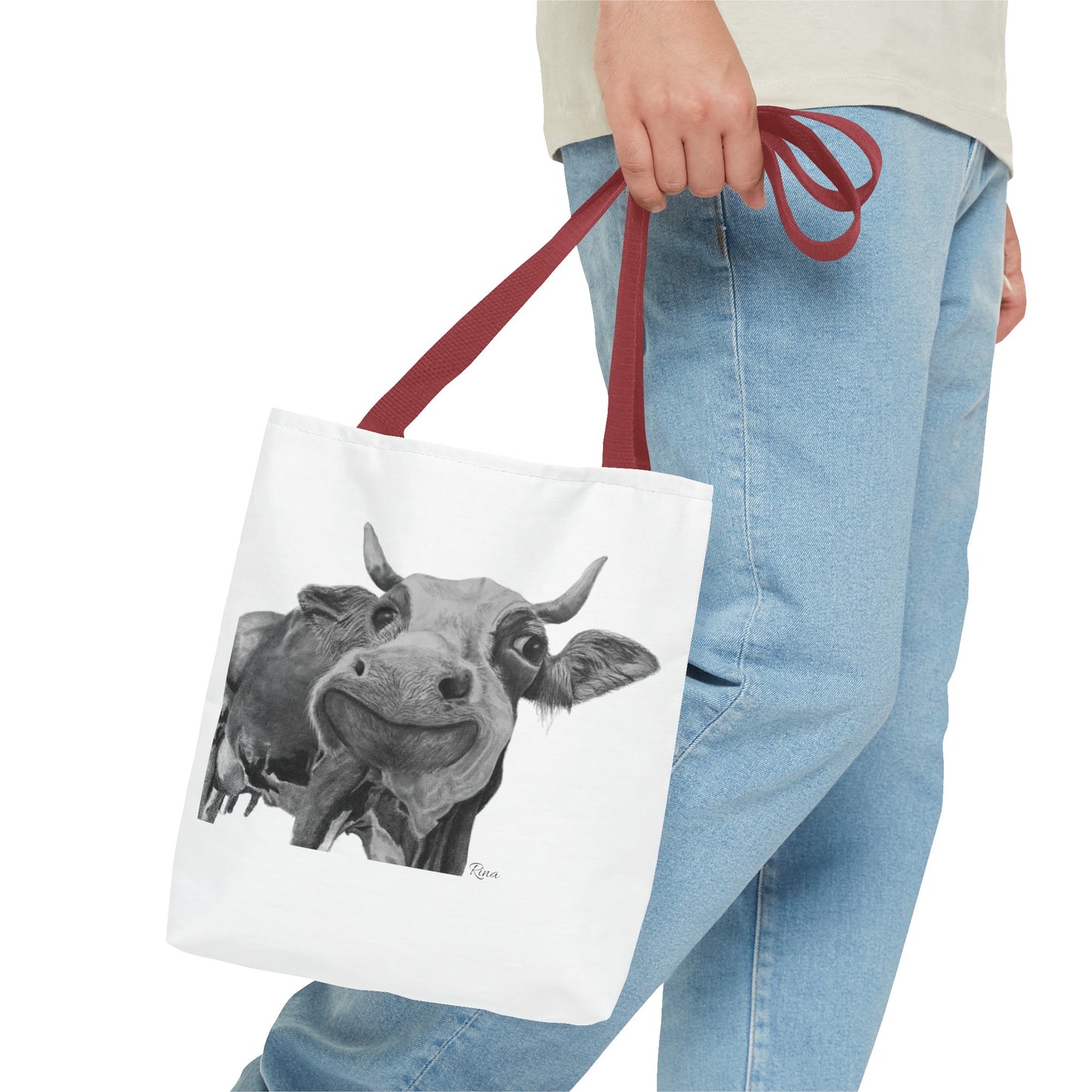 Happy Cow Tote Bag, Beach Bag, Pool Bag, Book Bag