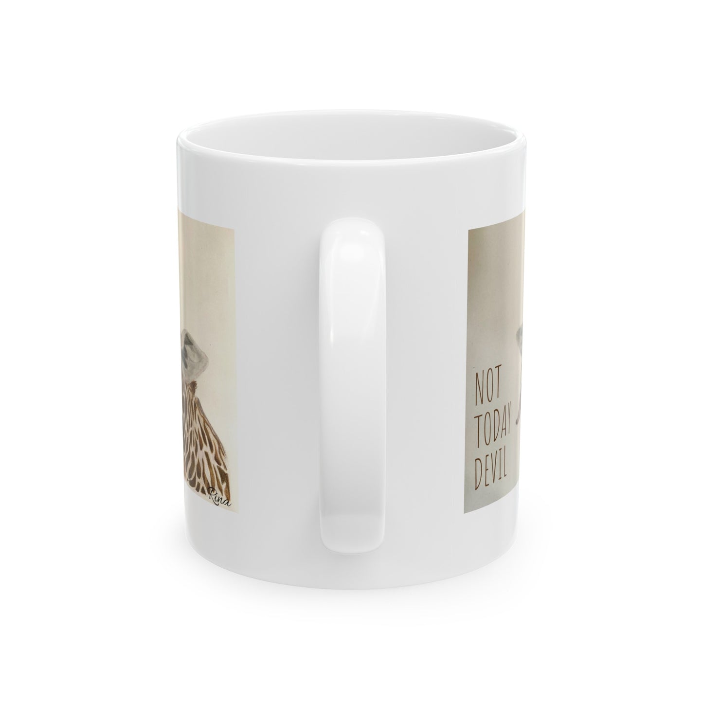 Not Today Devil Funny Giraffe Mug, Giraffe Mug, Giraffe Lover