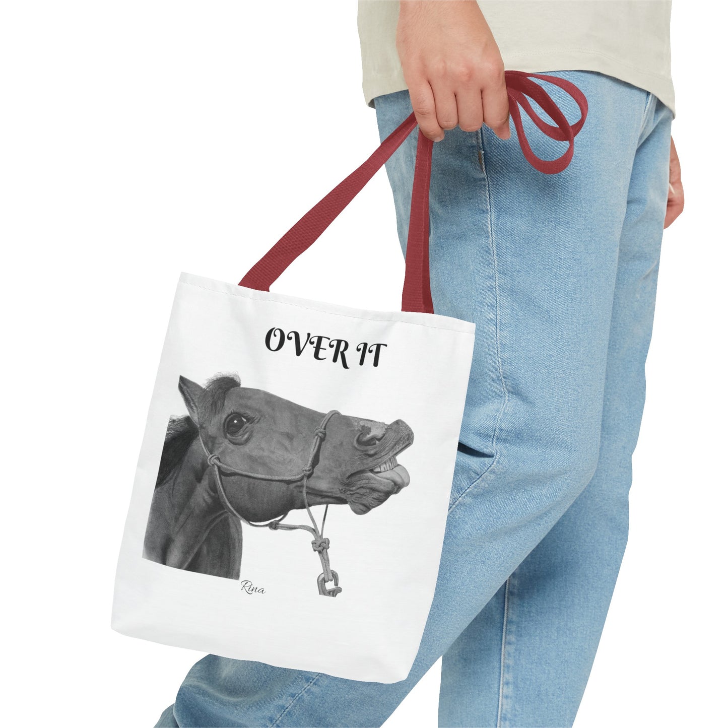 Over It Horse Tote Bag, Beach Bag, Pool Bag, Book Bag